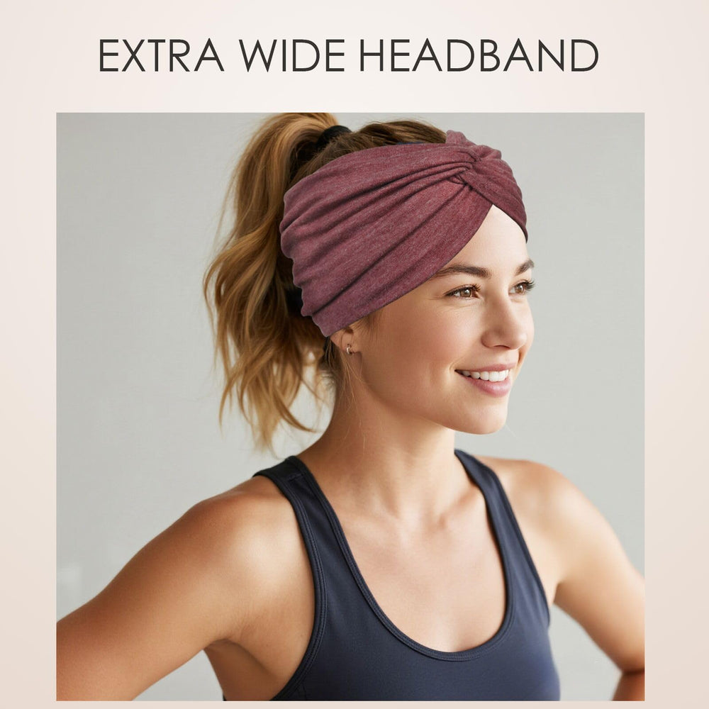 YONUF folded headband next to ruler showing size and width