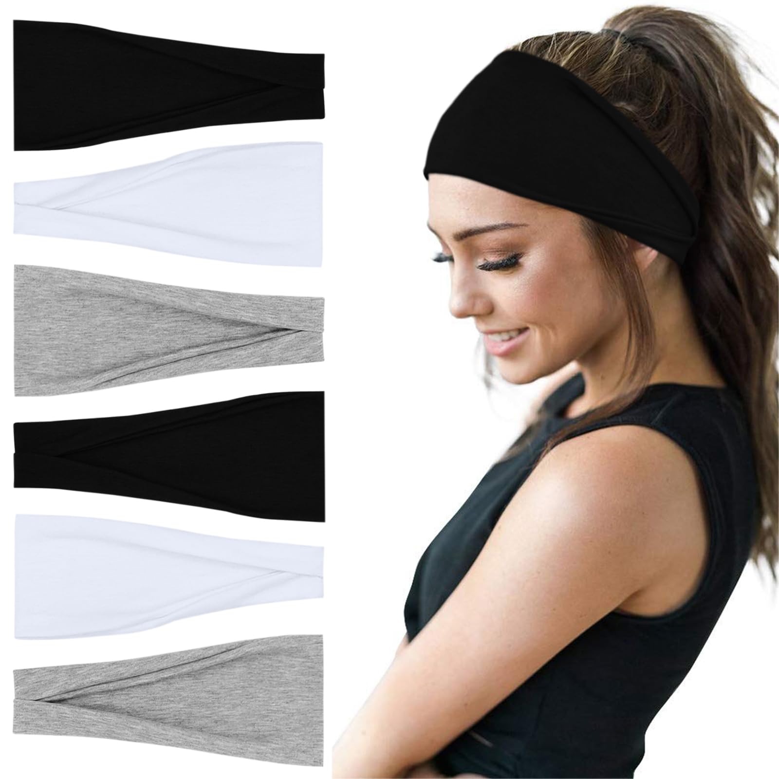 YONUF front packaging showing six headbands and value