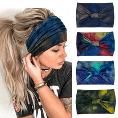 YONUF front pack view showing four blue tie-dye bands and variety