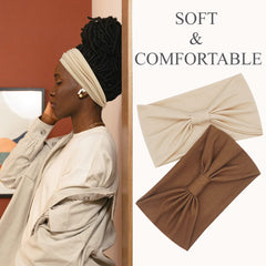 YONUF headband worn by model during yoga showing secure, sweat-free fit