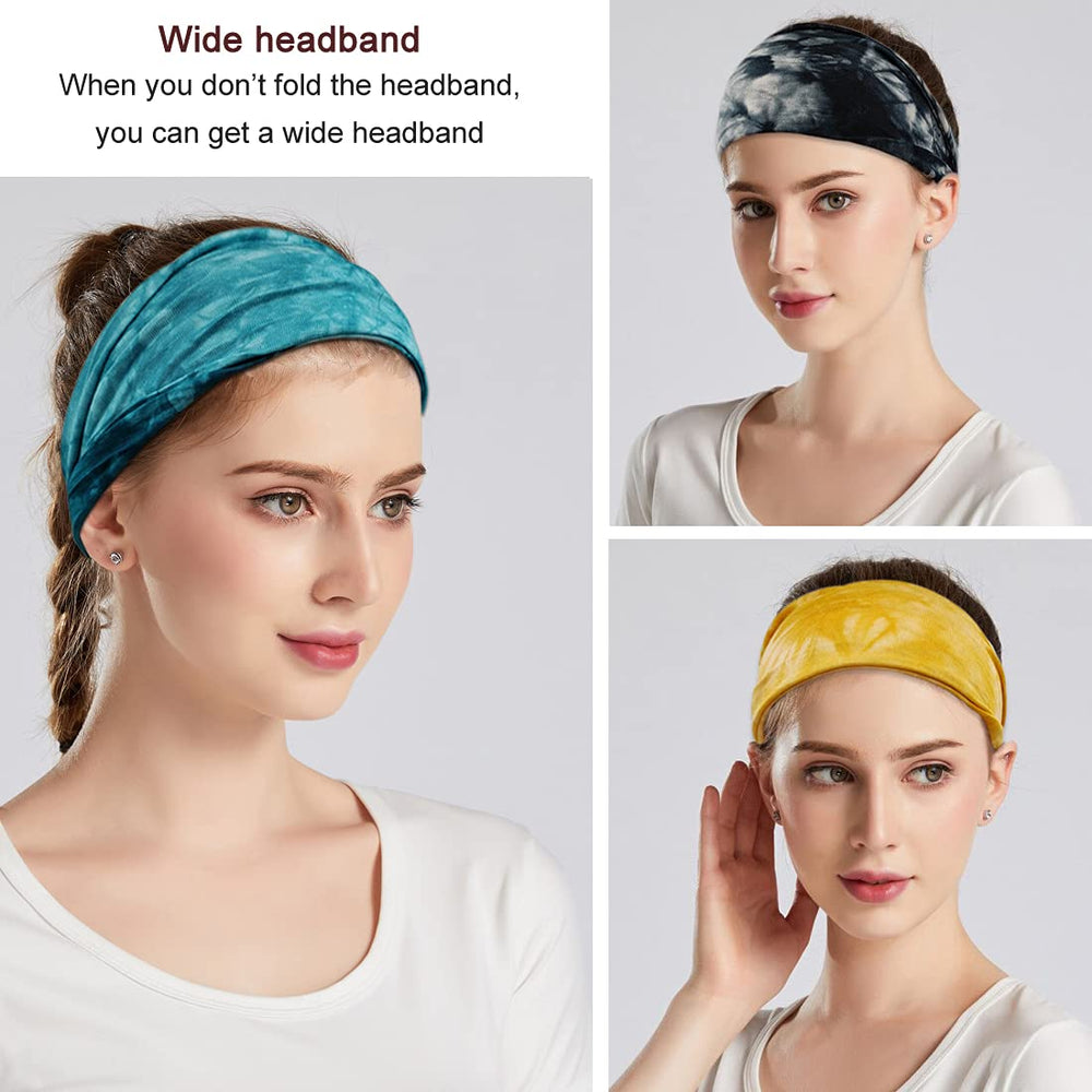 YONUF headband used as scrunchie to secure ponytail without pulling