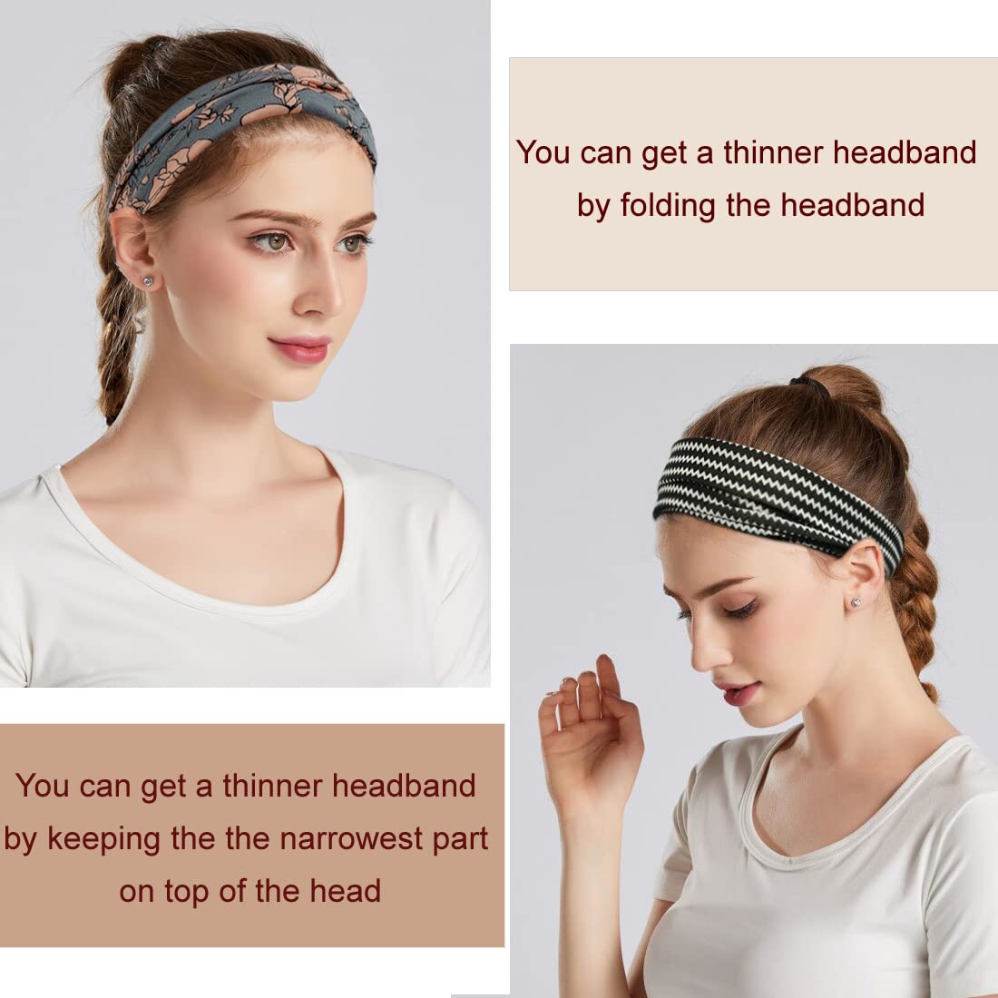 YONUF headband styled with casual outfit showing effortless boho look