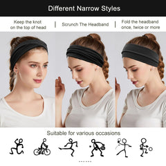 YONUF headband worn by runner outdoors for sweat absorption and stay-put fit