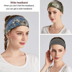YONUF headband beside ruler showing measurements and reliable one-size fit