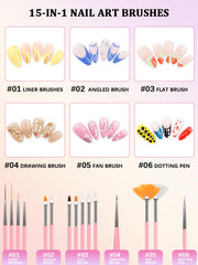 YOOVR close-up of synthetic nail brushes highlighting precision and control
