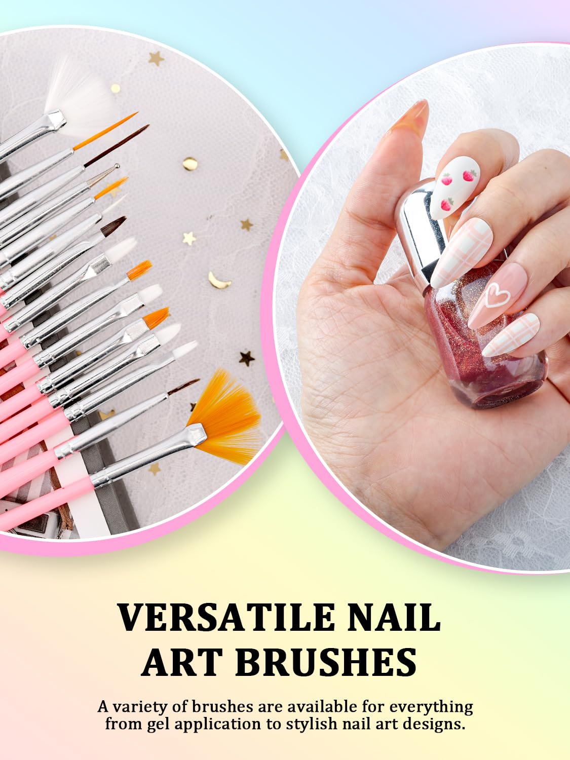 YOOVR dotting tools with liner brushes highlighting variety for creative patterns
