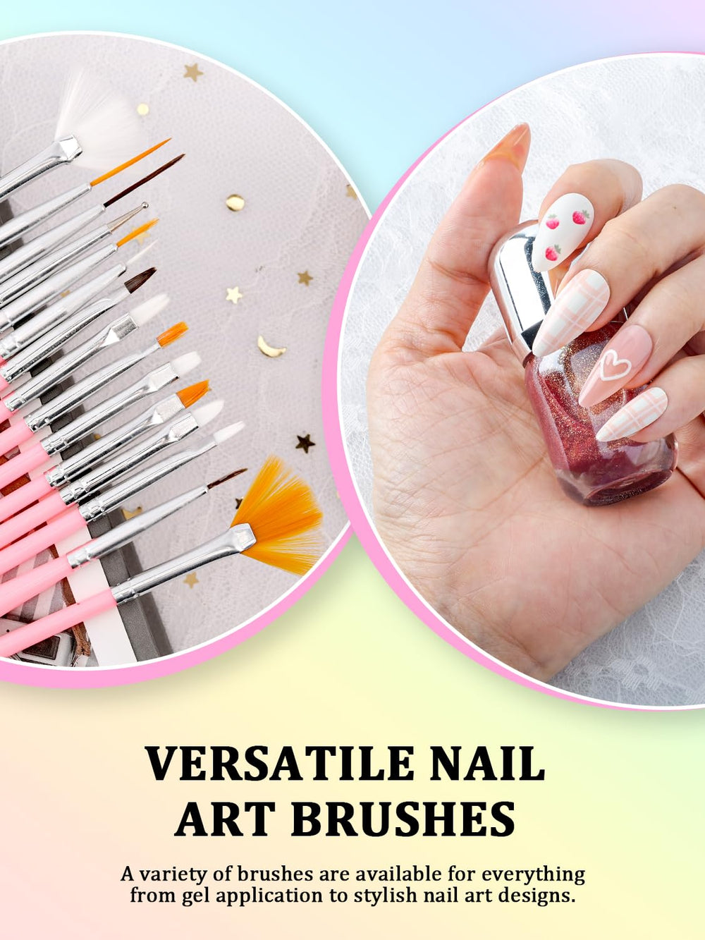 YOOVR dotting tools with liner brushes highlighting variety for creative patterns