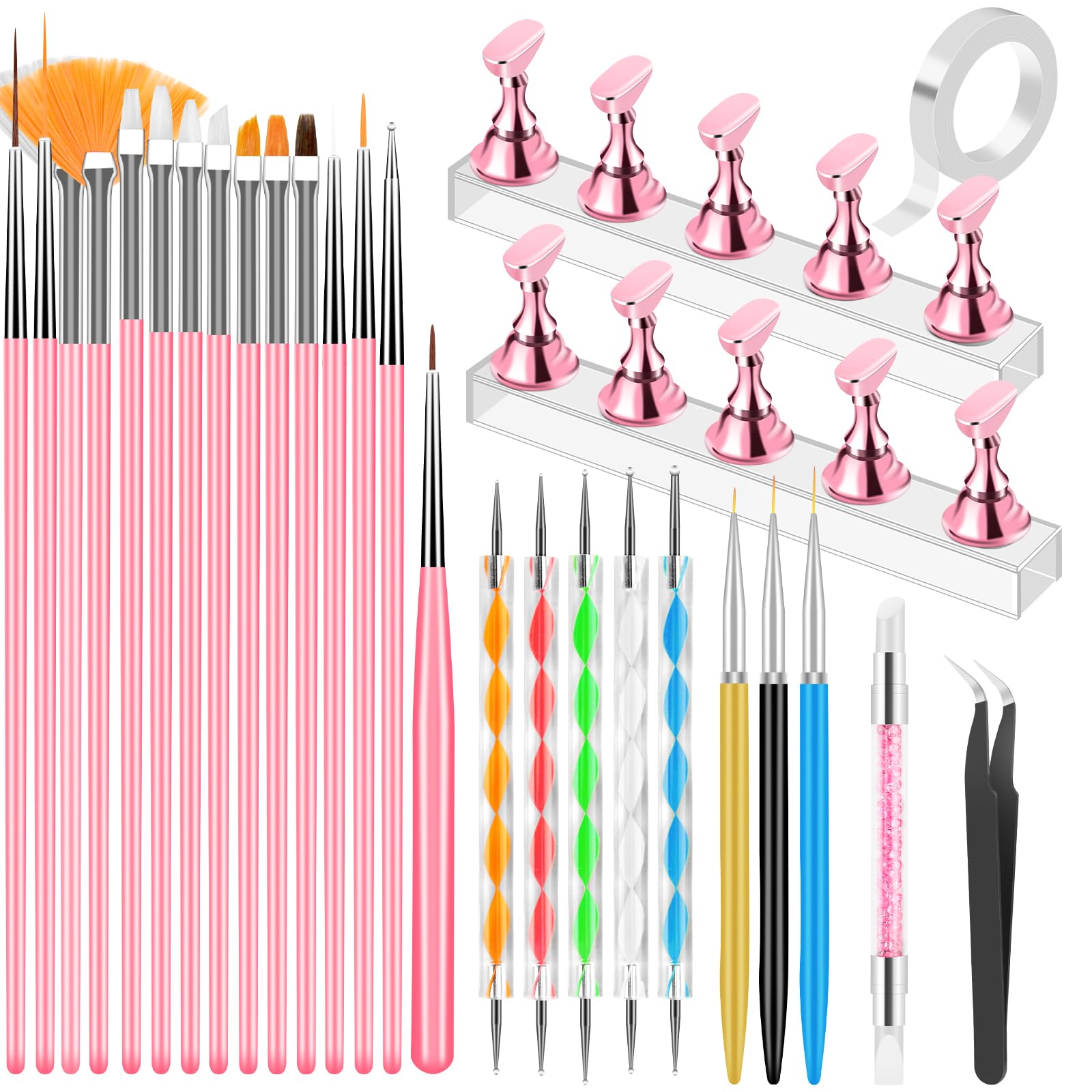 YOOVR kit front packaging in pink showing included tools and organization benefit