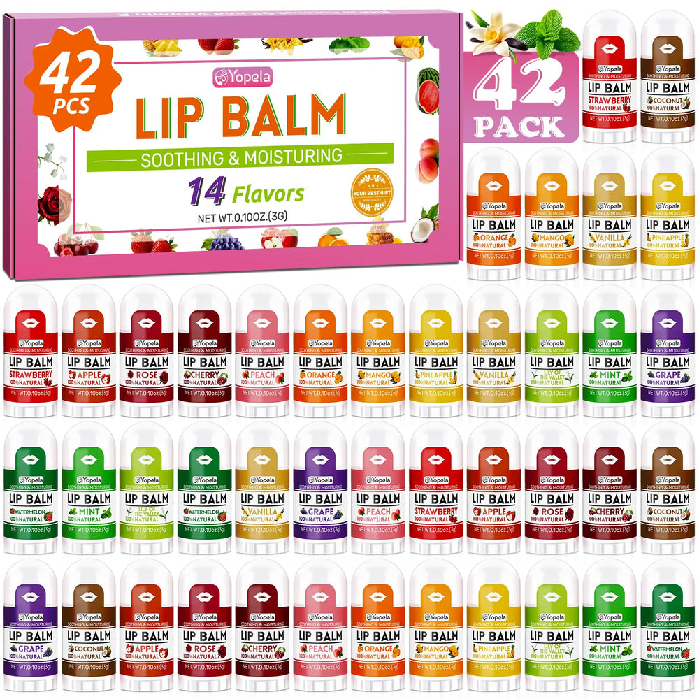 Yopela front packaging showing 42-pack and variety, convenient bulk value