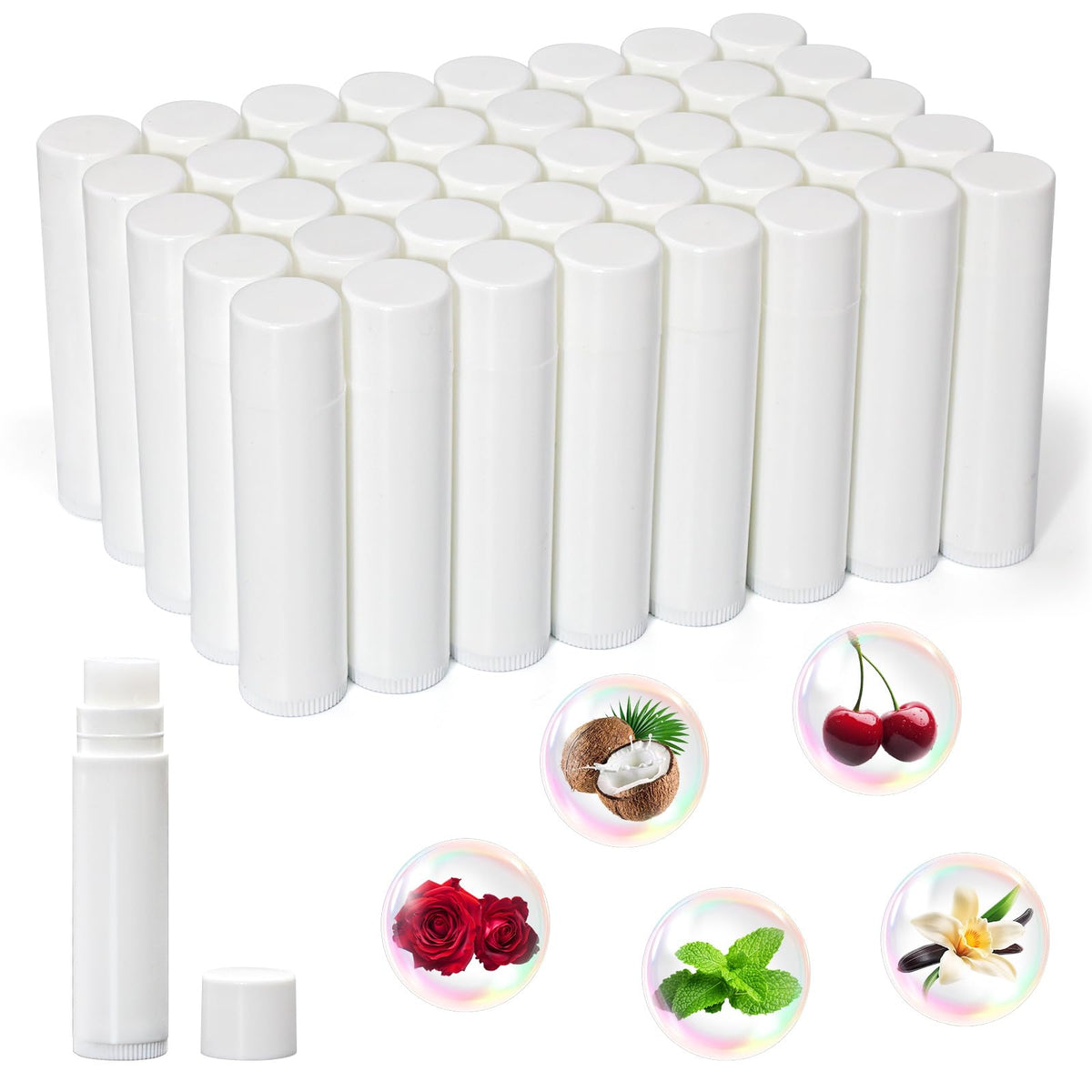 Yopela front packaging showing 40-count travel lip balms as customizable favors