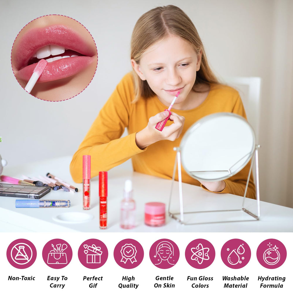 Yopela on lips demonstrating glossy finish and subtle plumping effect