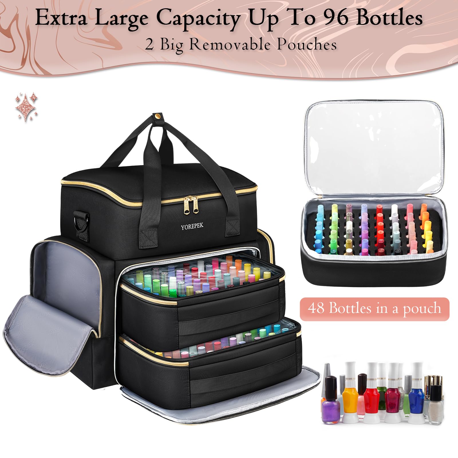 YOREPEK top compartment holding a UV lamp for safe storage and separation