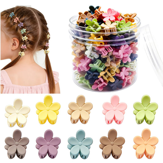 YosaiHom front packaging showing 100 colorful mini flower clips for easy selection