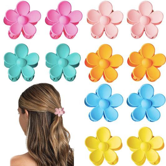 YosaiHom front packaging showing 12 colorful mini flower clips, practical gift