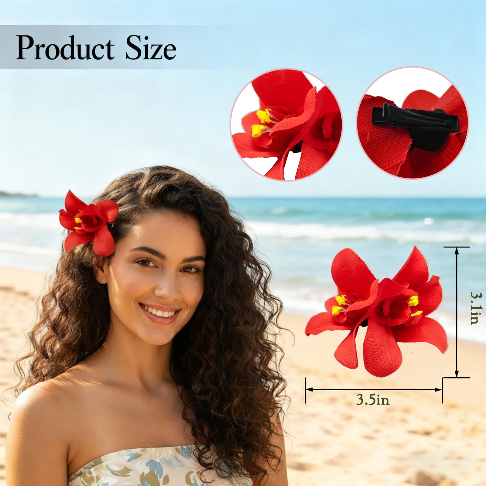 YosaiHom single hibiscus clip side view demonstrating secure grip