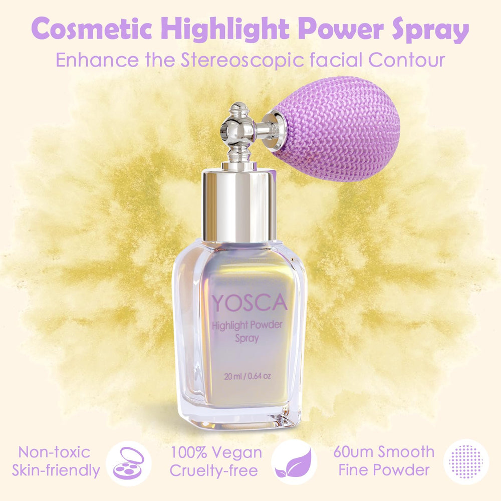 Yosca on cheekbone application creating reflective glow and definition