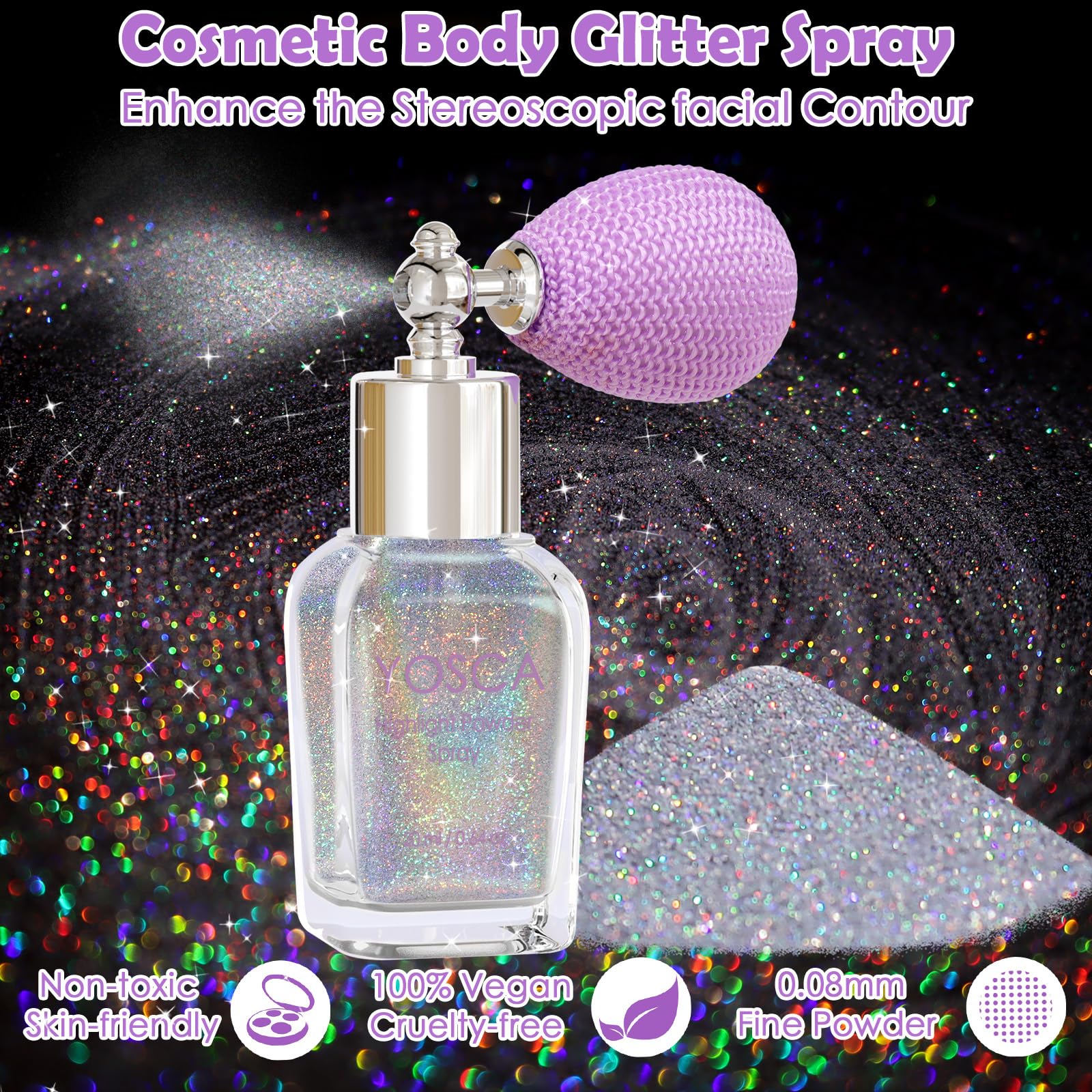 Yosca glass atomizer close-up highlighting precise spray nozzle for controlled application