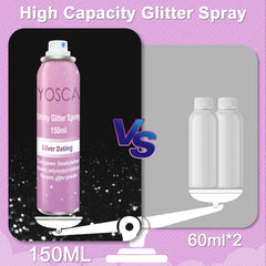 Yosca spray in use on arm showing body shimmer and long-lasting glow