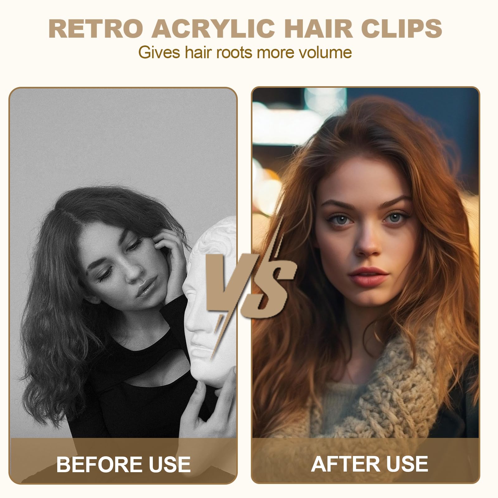 YOSMAKIY clips applied to curly hair demonstrating natural root lift