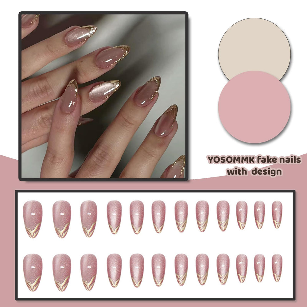 YOSOMMK hand model wearing almond nails illustrating polished event-ready look