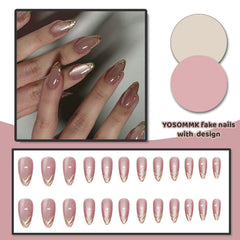 YOSOMMK hand model wearing almond nails illustrating polished event-ready look
