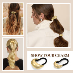 Yougeigy ponytail cuff in use outdoors offering polished everyday styling