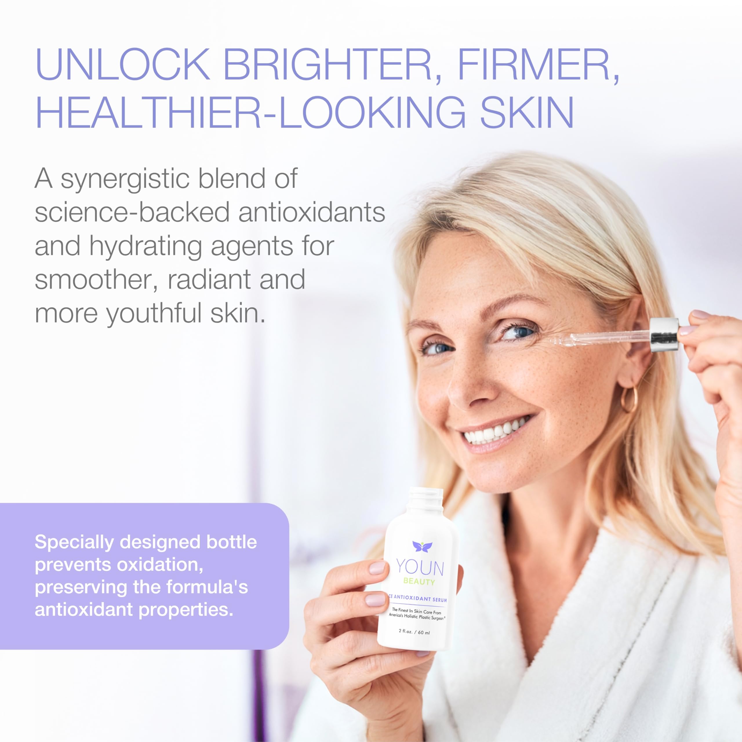YOUN Beauty opaque glass detail preserving potency for longer shelf life