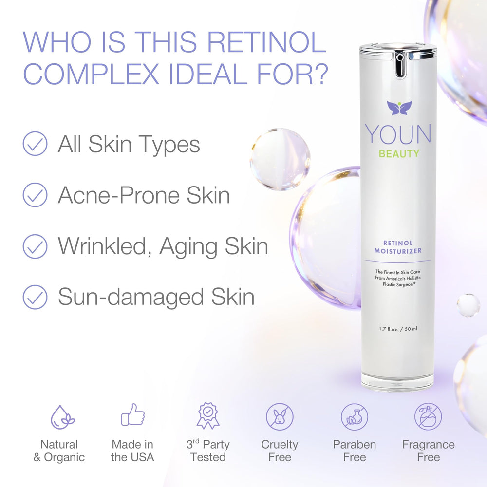 YOUN Beauty pump dispensing cream illustrating easy, mess-free application