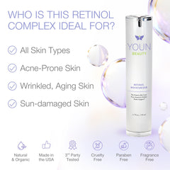 YOUN Beauty pump dispensing cream illustrating easy, mess-free application