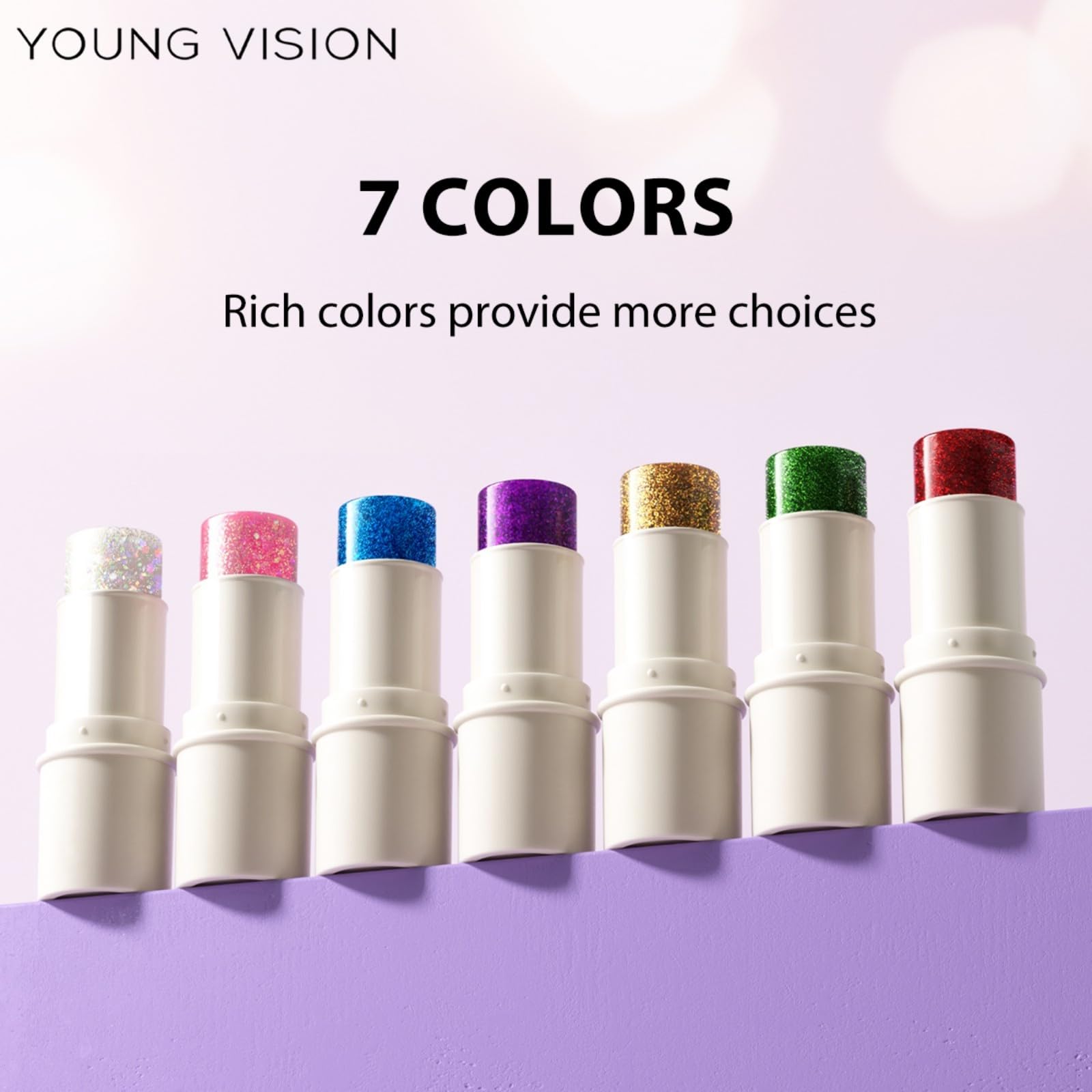 YOUNG VISION open-cap view of balm tip for mess-free swipe application