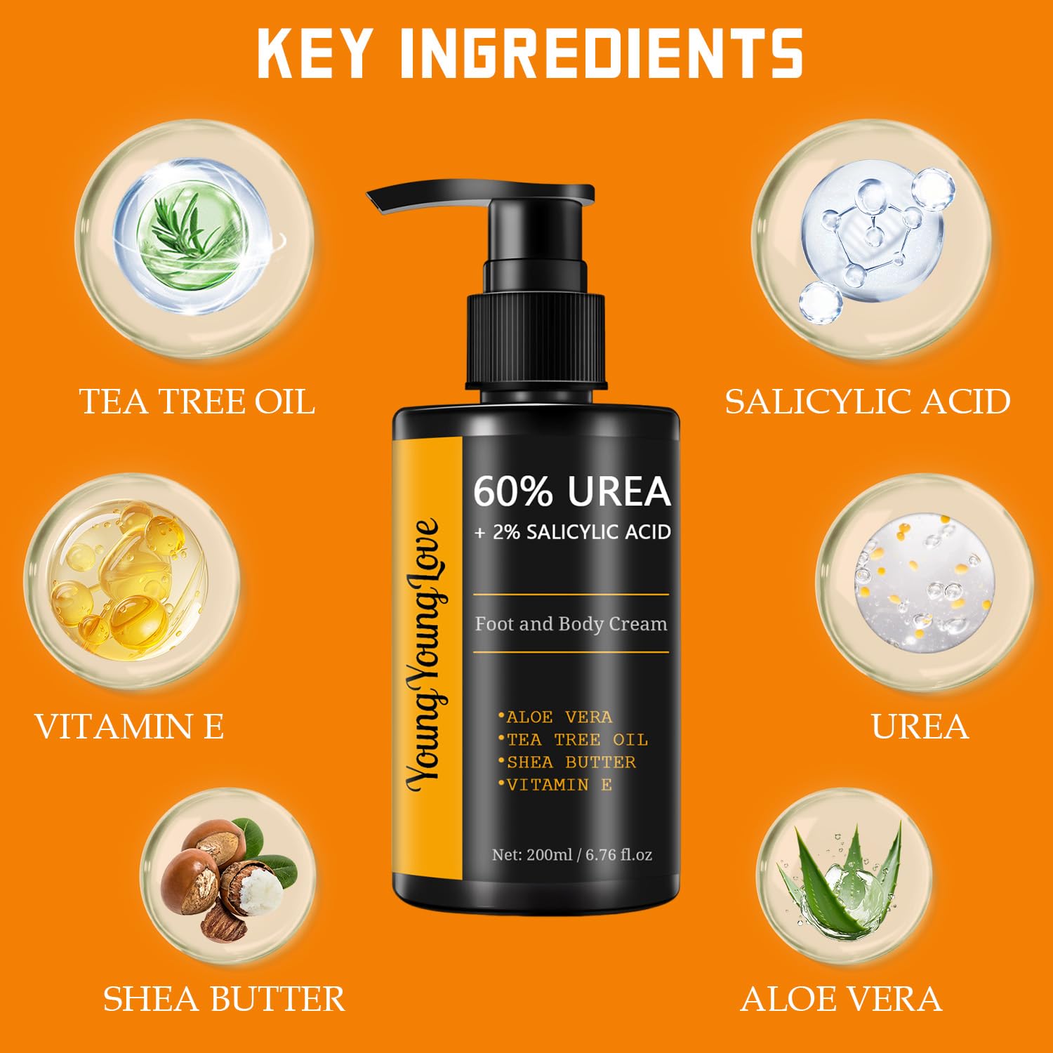 YOUNGYOUNGLOVE product label highlighting active ingredients for repair