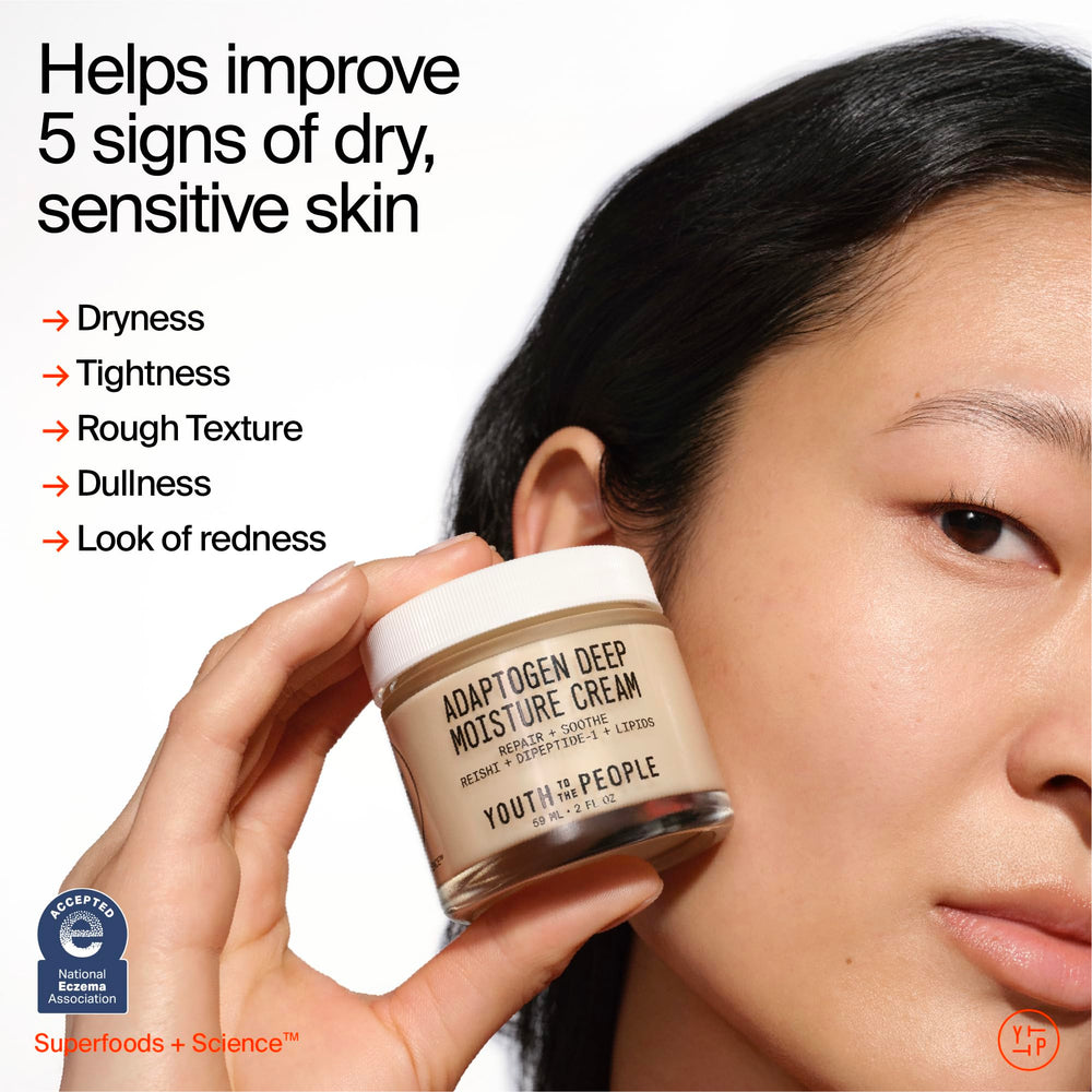 Youth To The People cream being dispensed demonstrating easy absorption