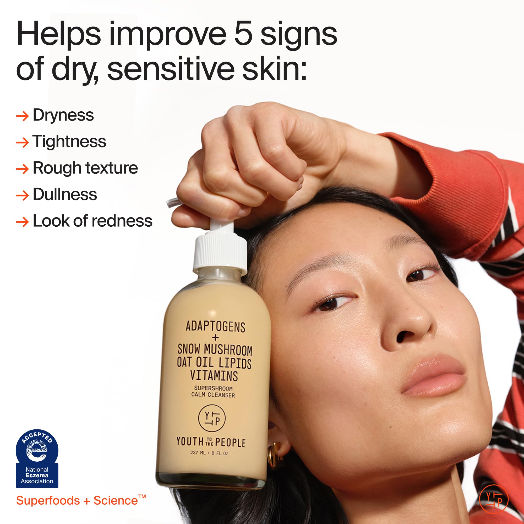 Youth To The People milky texture close-up demonstrating hydrating cleanse