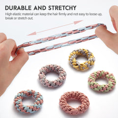 YOUXUAN hair tie in a ponytail demonstrating secure no-slip hold and comfort