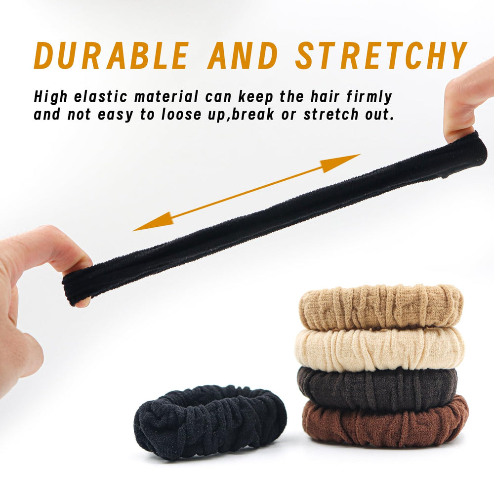 YOUXUAN hair tie worn in a ponytail demonstrating firm hold and comfortable all-day wear