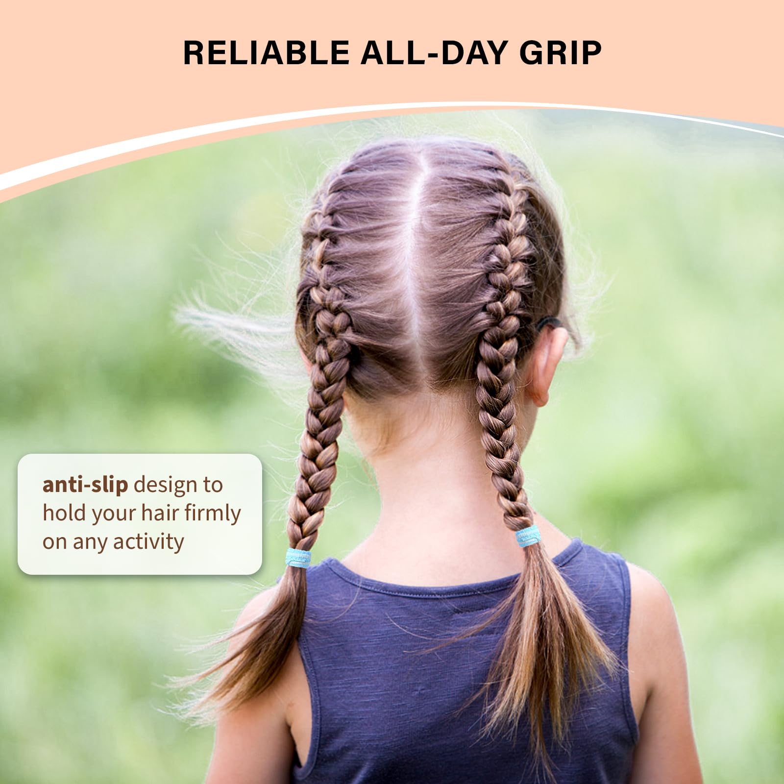 YOUXUAN toddler ponytail held securely with a small gentle band