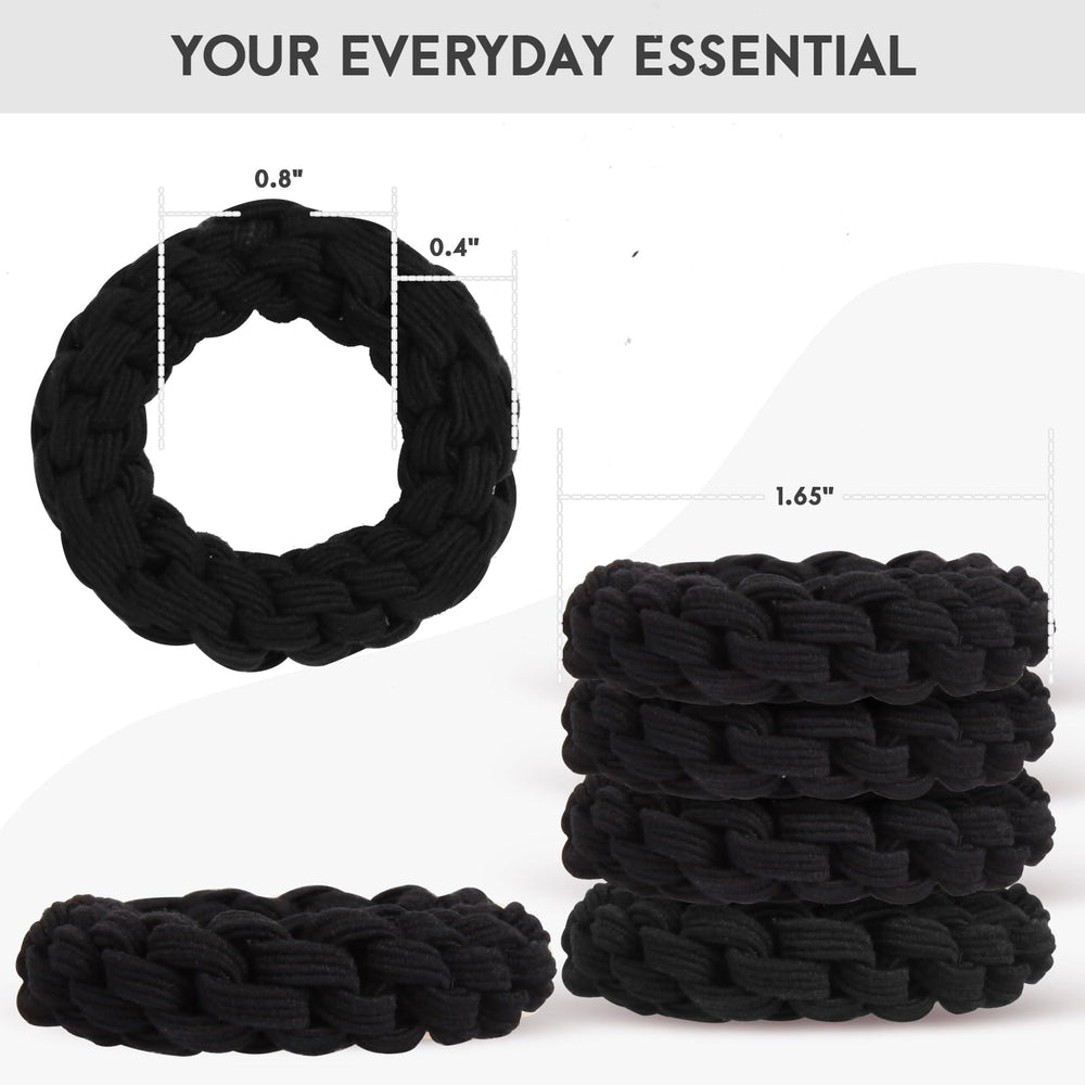 YOUXUAN hair tie in a high ponytail demonstrating secure no-slip hold