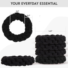 YOUXUAN hair tie in a high ponytail demonstrating secure no-slip hold