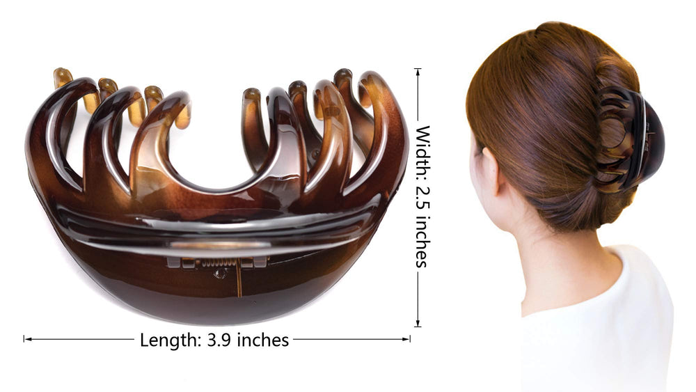 YOUXUAN clip holding hair at bathroom mirror showing quick hands-free convenience