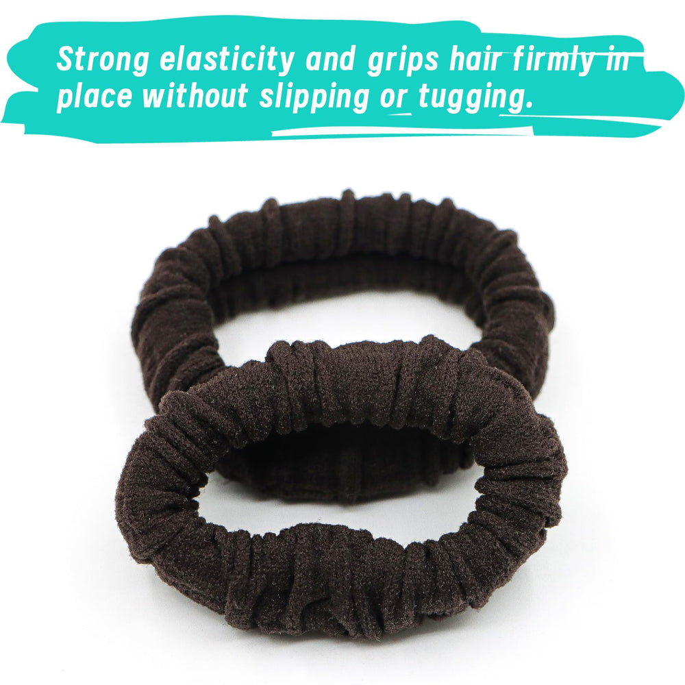 YOUXUAN scrunchie beside a coin showing 5 cm diameter for scale and versatile fit