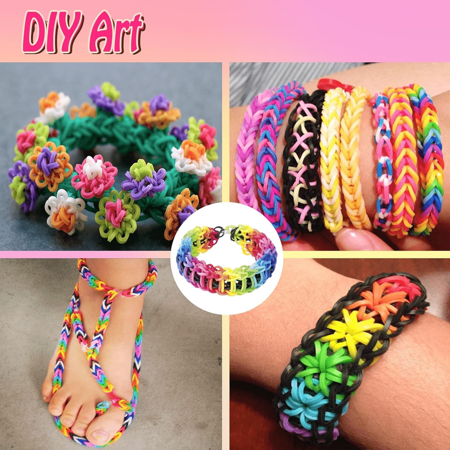 Yowamho bands next to ruler to show size and quantity scale
