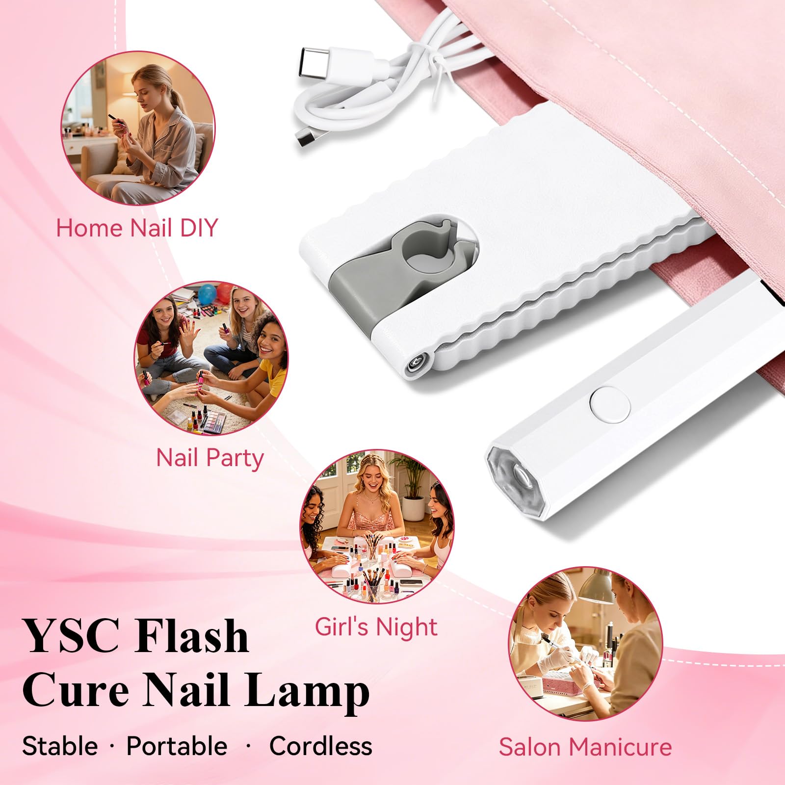 YSC in a home manicure scene for salon-quality results at home