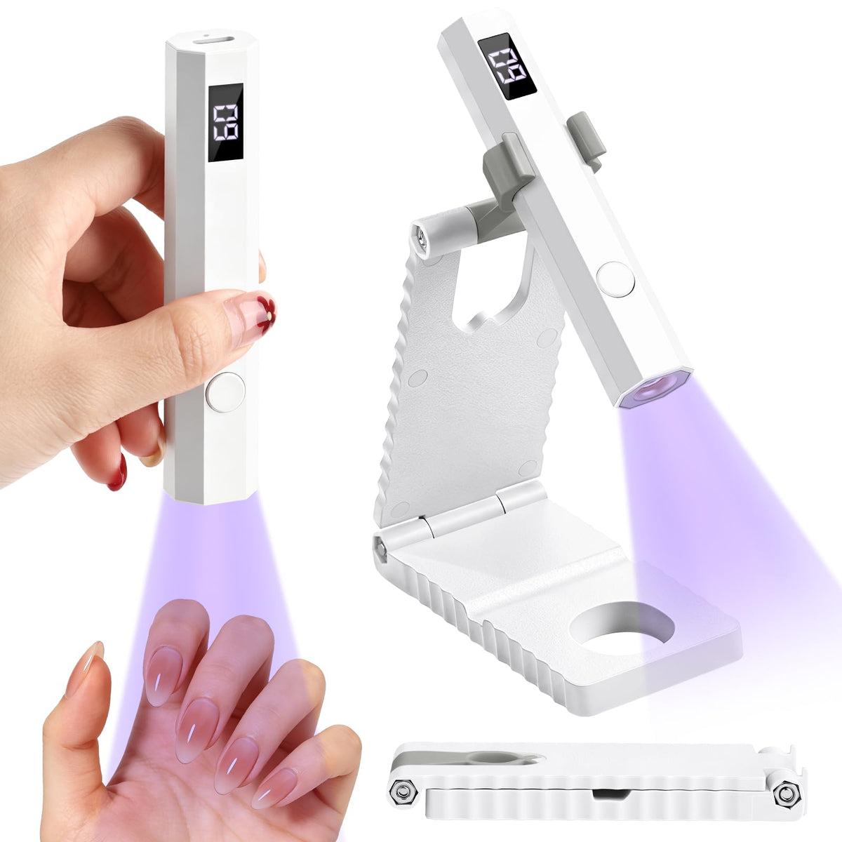 YSC front view of compact UV pen light showing sleek design and fast curing