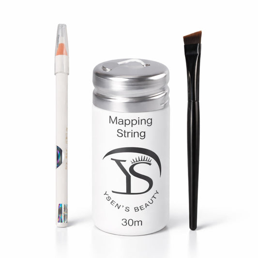 Ysen's front packaging showing complete brow mapping kit contents and brand clarity