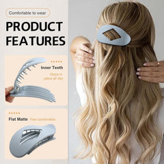 Yswulj clip holding a half-up hairstyle showing neat hold and comfortable wear