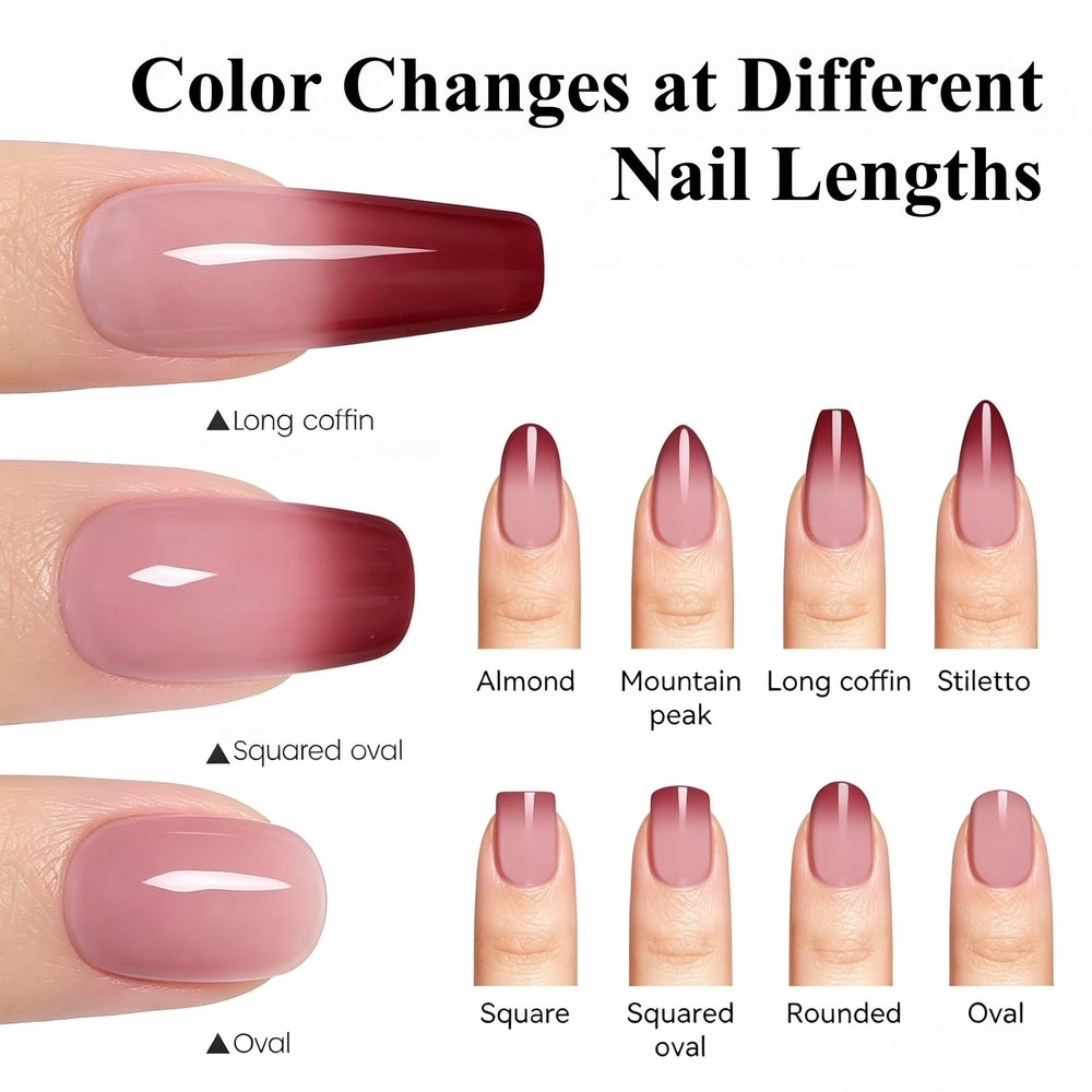 YTD Likomey cured nails with glossy finish for long-lasting shine