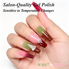YTD Likomey nail swatch cooled to burgundy red demonstrating contrast
