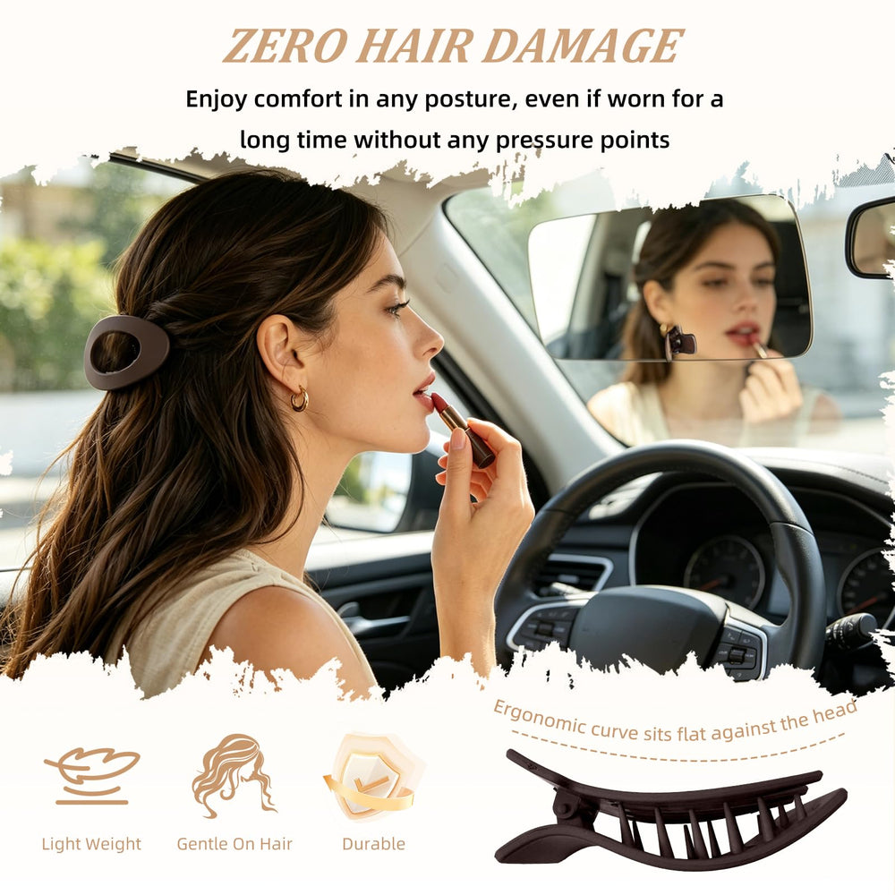 YTQDSS worn in hair half‑up style illustrating secure hold and polished look benefit