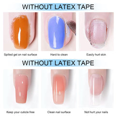 YTRUNS TWOING applied around cuticle illustrating skin protection