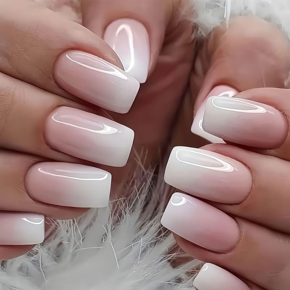 YUEJIMEIGUI close-up of glossy ombré surface highlighting professional shine